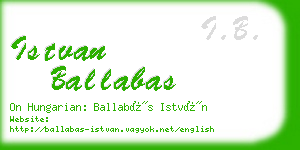 istvan ballabas business card